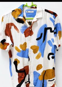 Artistic Print Short Sleeve Shirt
