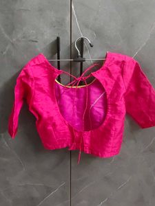 Vibrant Pink Ethnic Blouse princess cut xl size