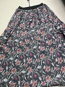Beautiful Floral Print skirt with knot And Lining