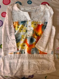 Floral Lace Kurti