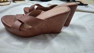 Stylish Brown Wedge Sandals