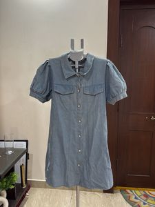 Denim Puff Sleeve Dress