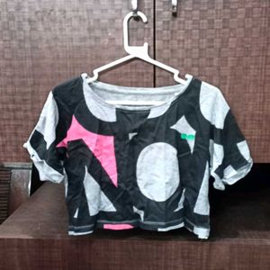 Grey Crop Top
