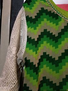 Bright Yellow Kurta with Unique Yoke Design