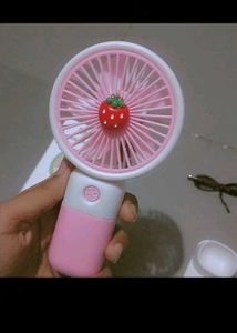 Mini Handheld Fan Buy Fastt🍓💜✨