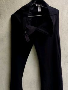 Black Flared Leg Trousers