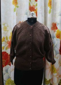 Brown Button-Down Cardigan