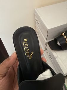 Chic Black Heeled Mules