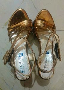 Gold Wedge Heels