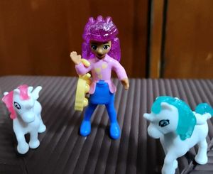 seto of 4 kinder Joy Unicorn Toy Figures