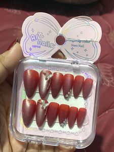Art Nails Red Ombre Press-Ons