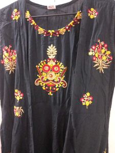 Black Colour Anarkali Kurti