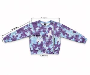 TIE-DYE CROPPED CREWNECK SWEATSHIRT