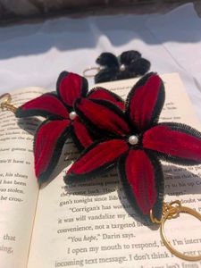 Red Velvet Flower Keychain/Bag Charm