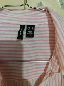 Pink Striped Button-Up Shirt