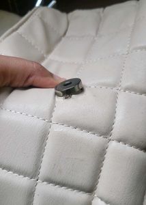 Chic Quilted Cream Handbag