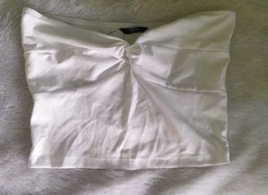 Pleated Twist Bandeau Top