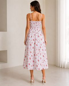Floral Smocked Midi Dress