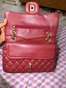 Quilted Shoulder Bag with Chain Strap