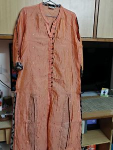 Peach Kurti with Sequins