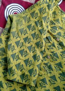 Green Printed Kurta