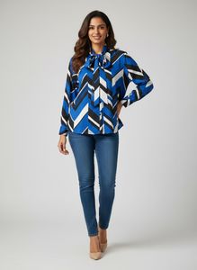 AND Geometric Print Top