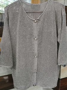 Elegant Shimmery Knit partywear Cardigan