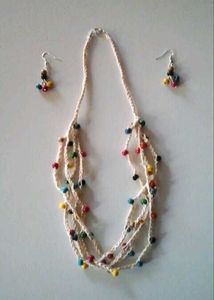 Beaded Necklace & Earring Set