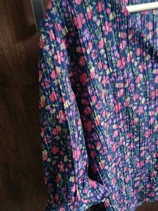 Floral Print Button-Up Blouse