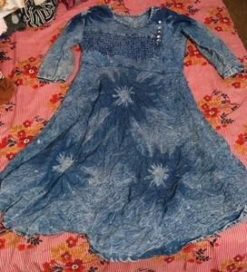 Blue Denim Style Dress