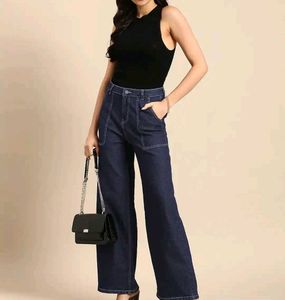 Blue Wide Leg Jeans