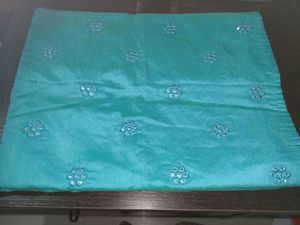 Max Turquoise Sleeveless Embellished Top
