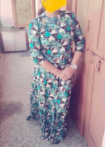 New one piece Abstract Print Maxi Dress