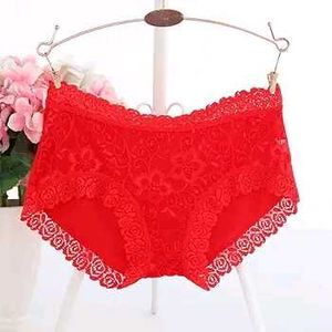 Coverage Lace Hipster Panty Underwear Briefs Red