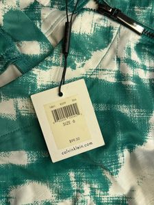 Calvin Klein Green/White Dress
