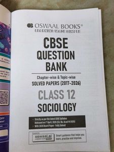 Oswaal Books Class 12 Sociology Question Bank