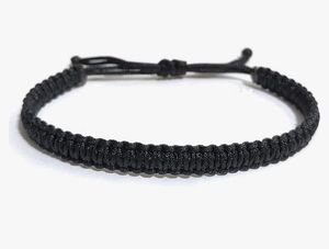 Black Braided Cord Bracelet