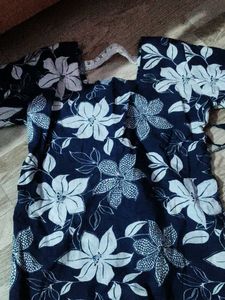 back design corset Stylish Navy Floral Kurti