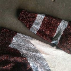 Stylish Color Block Knit Sweater