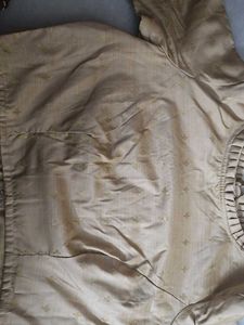Golden Blouse with Ruffle Sleeves