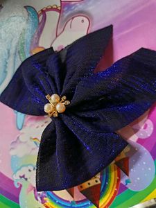 Sparkly Blue Bow and tiara (2 hair accessories)