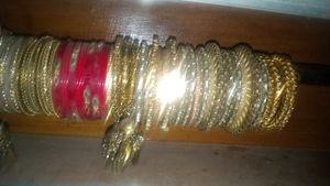 Exquisite Golden Bangles Set