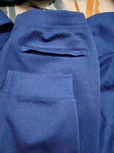 Uniqlo Men's Blue Hoodie and Sweatpants Set
