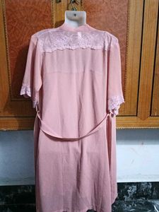 Pink Lace Trim Cami Dress