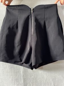 High-Waisted Black Shorts