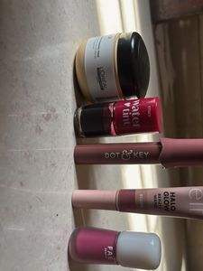 makeup combo of etude, elf, fae beauty etc
