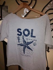 Grey "SOL" Graphic T-Shirt