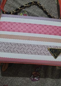 Prada Inspired Striped Handbag