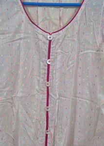 Off White Coloured Kurti