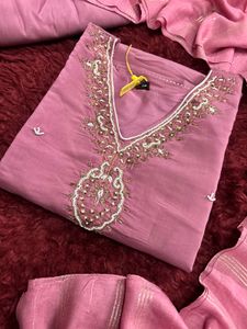 Embroidered Kurta with Dupatta Set